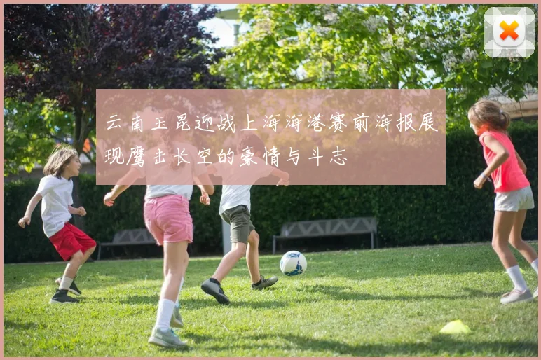云南玉昆迎战上海海港赛前海报展现鹰击长空的豪情与斗志